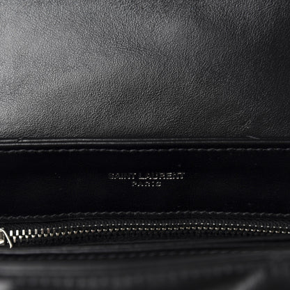 Saint Laurent Calfskin Y Quilted Monogram Toy Loulou Crossbody Bag Black 11 of 13
