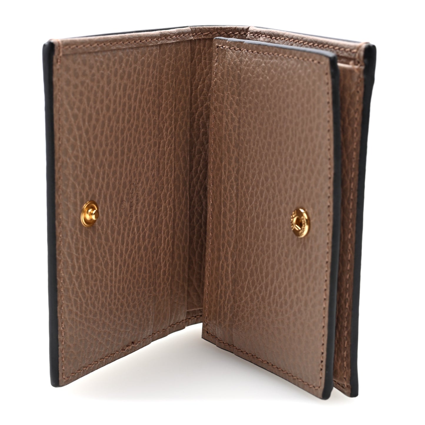 Dollar Calfskin GG Supreme Monogram GG Marmont Card Case Porcelain Rose Beige Ebony