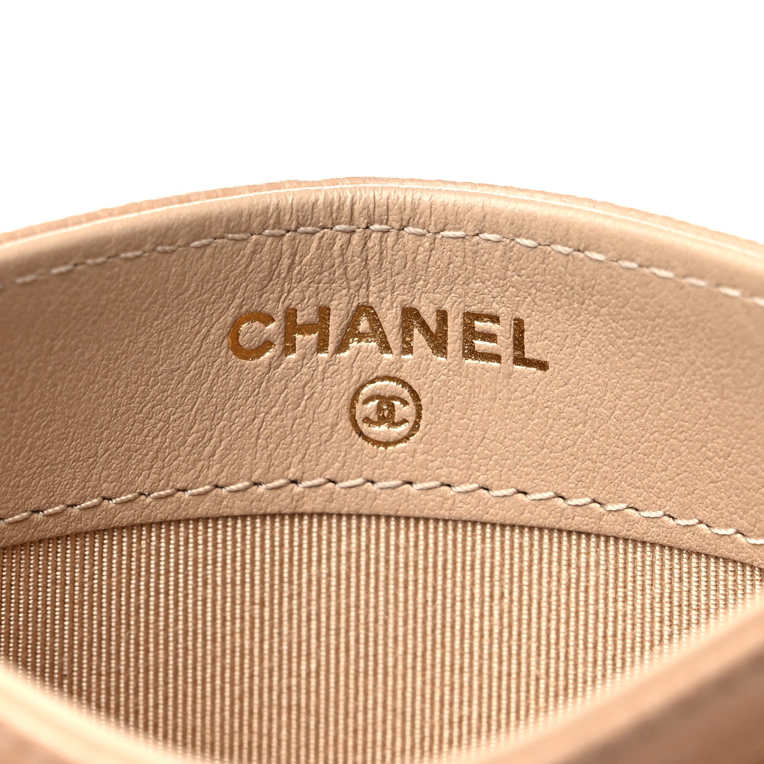 Chanel Caviar Quilted Card Holder Beige 6 of 8