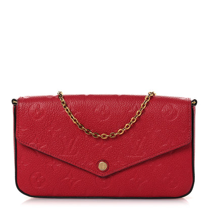 Louis Vuitton Empreinte Pochette Felicie Chain Wallet Scarlet 1 of 14