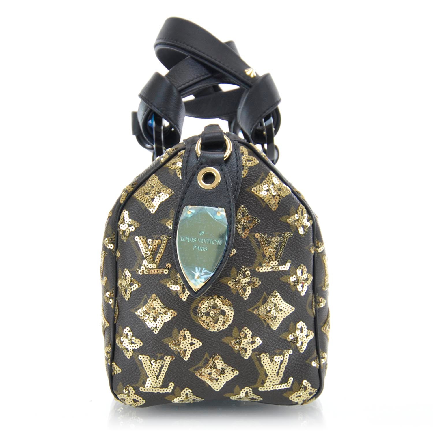 Louis Vuitton Monogram Sequins Eclipse Speedy 28 Gold 6 of 9