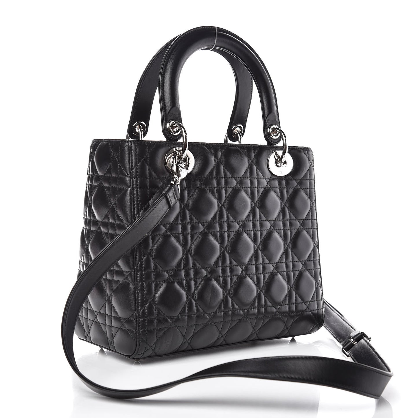 Lambskin Cannage Medium Lady Dior Black
