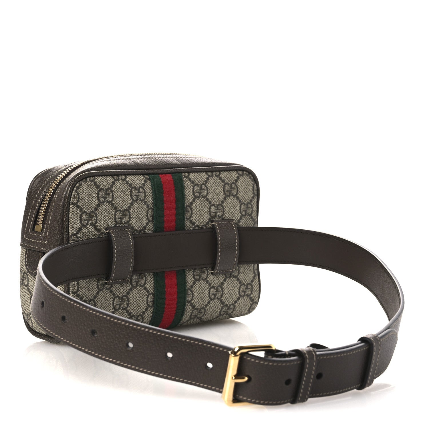 Gucci GG Supreme Monogram Web Small Ophidia Belt Bag 75 30 Dark Brown 3 of 10