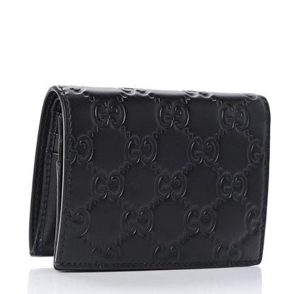Gucci Guccissima Card Case Wallet Black 3 of 8