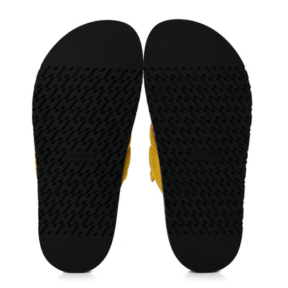 Hermes Suede Goatskin Extra Sandals 38 Jaune Sable 5 of 9