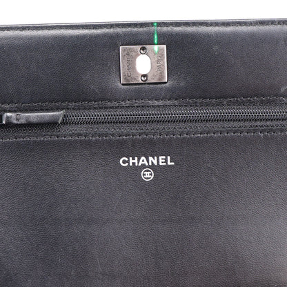 Chanel Lambskin Embellished Quilted Wallet On Chain WOC Black 7 of 11