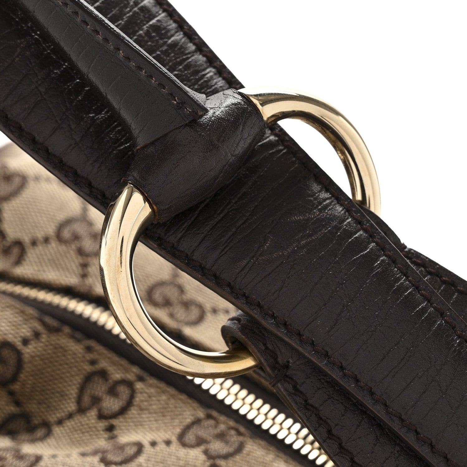 Gucci Monogram Medium Horsebit Chain Hobo Dark Brown 12 of 14