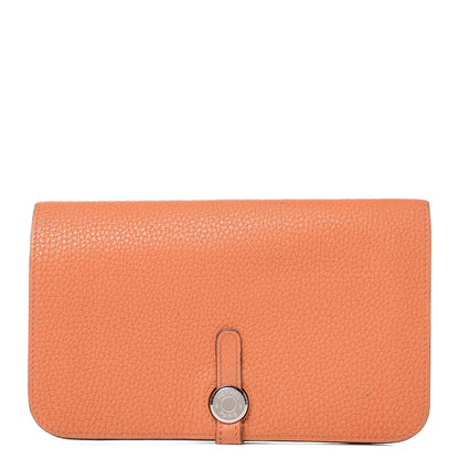Hermes Togo Dogon Duo Wallet Orange 1 of 14