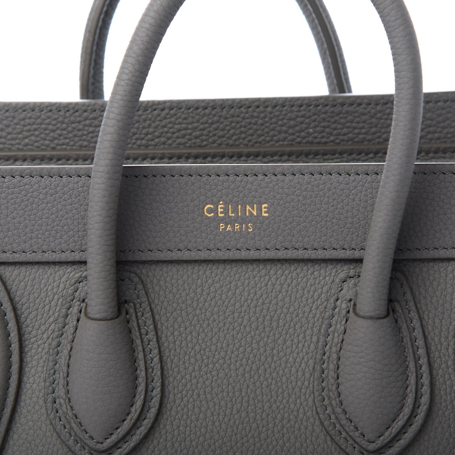 Celine Baby Drummed Calfskin Nano Luggage Kohl 10 of 10