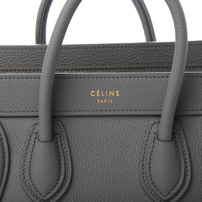 Celine Baby Drummed Calfskin Nano Luggage Kohl 10 of 10