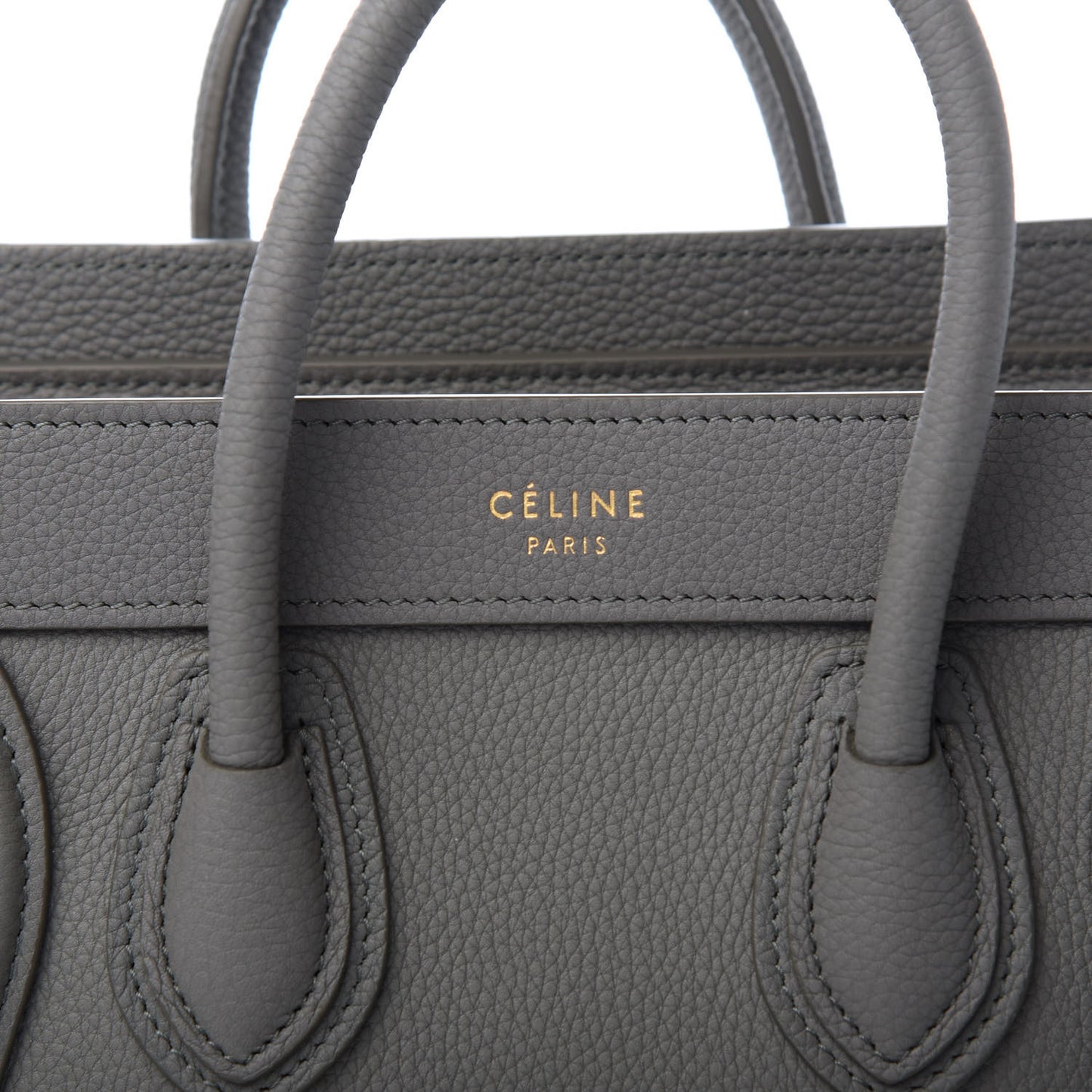 Baby Drummed Calfskin Nano Luggage Kohl