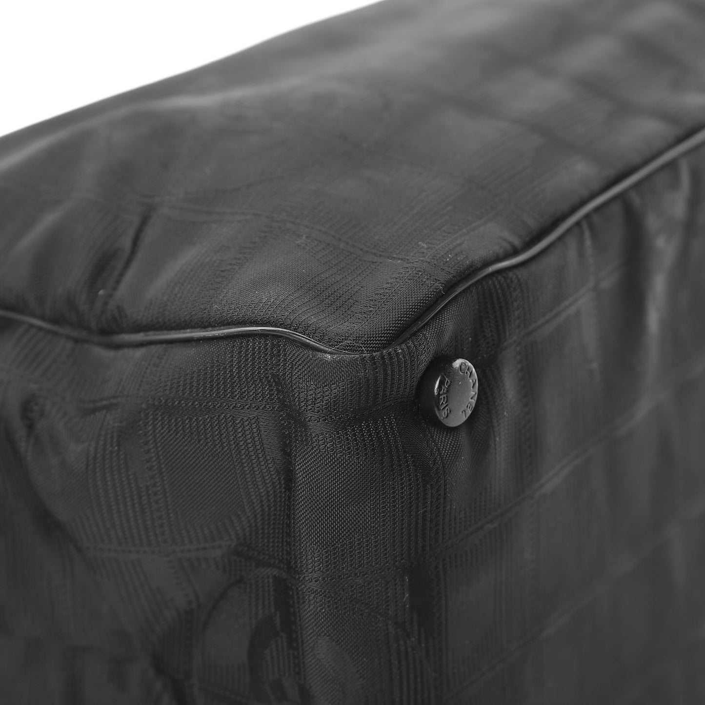 Nylon Large Travel Tote Black