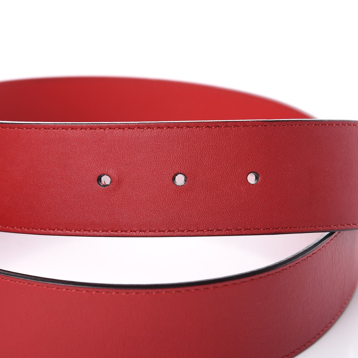 Gucci Moon Calfskin Torchon Double G 40mm Belt 85 34 Hibiscus Red 7 of 12