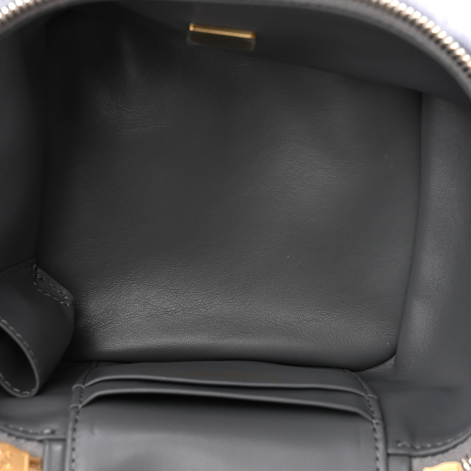 Chanel Shearling Lambskin Quilted Small Vanity Case Grey 5 of 10
