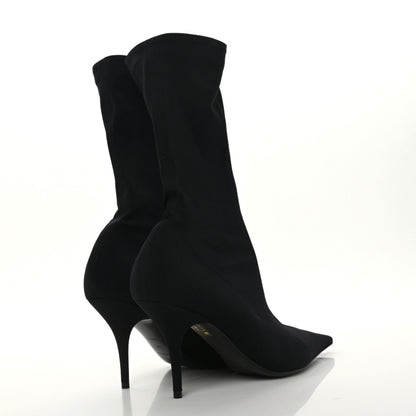 Balenciaga Jersey Crepe Extreme Pointed Toe Knife Booties 39 Black 3 of 6