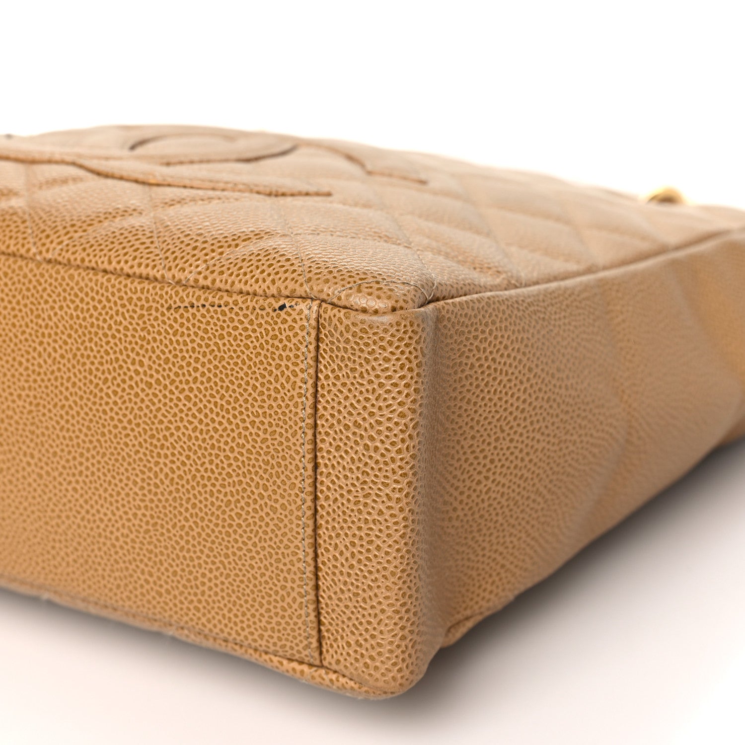 Chanel Caviar Quilted Petit Shopping Tote PST Dark Beige 10 of 14