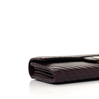 Chanel Aged Calfskin Chevron Quilted 2.55 Reissue Flap Wallet Burgundy 7 of 8