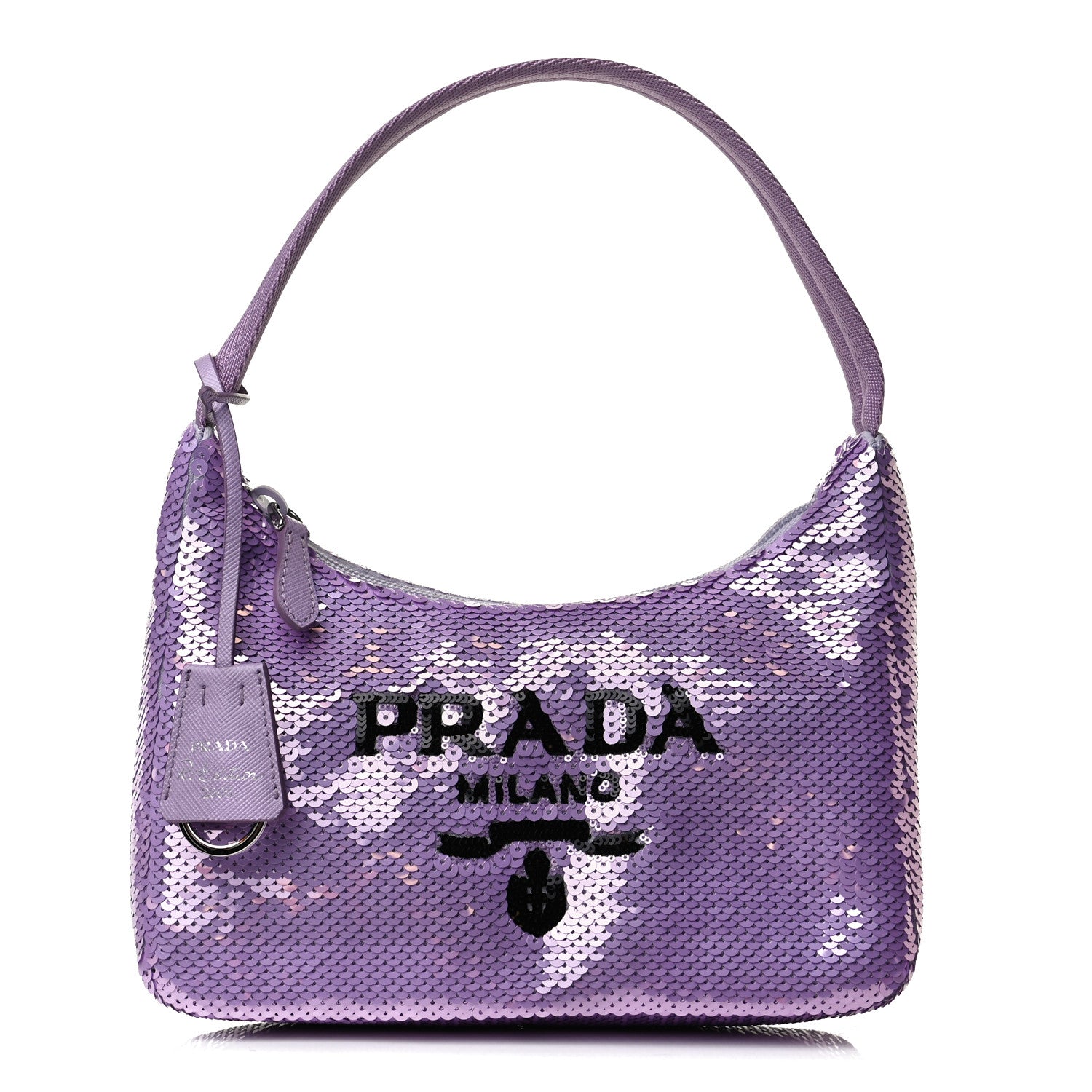 Prada Paillettes Sequin Mini Re-Edition 2000 Bag Lilium Black 1 of 13