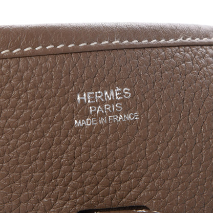 Hermes Taurillon Clemence Evelyne III PM Etoupe 7 of 7