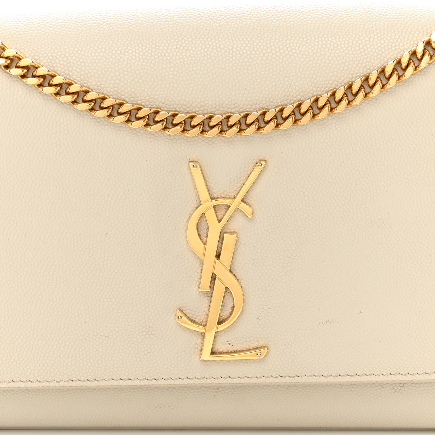 Saint Laurent Grain De Poudre Medium Classic Monogram Kate Satchel Crema Soft 7 of 13