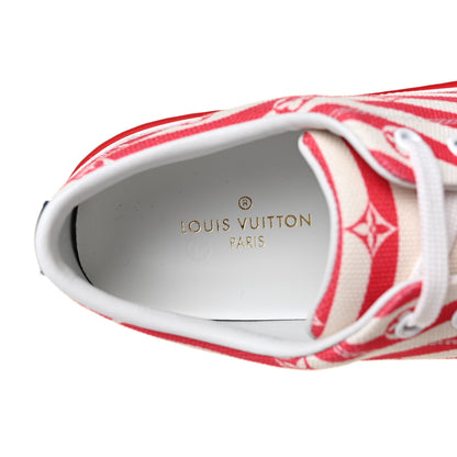 Louis Vuitton Canvas Escale Stellar Sneakers 38 Red 8 of 9