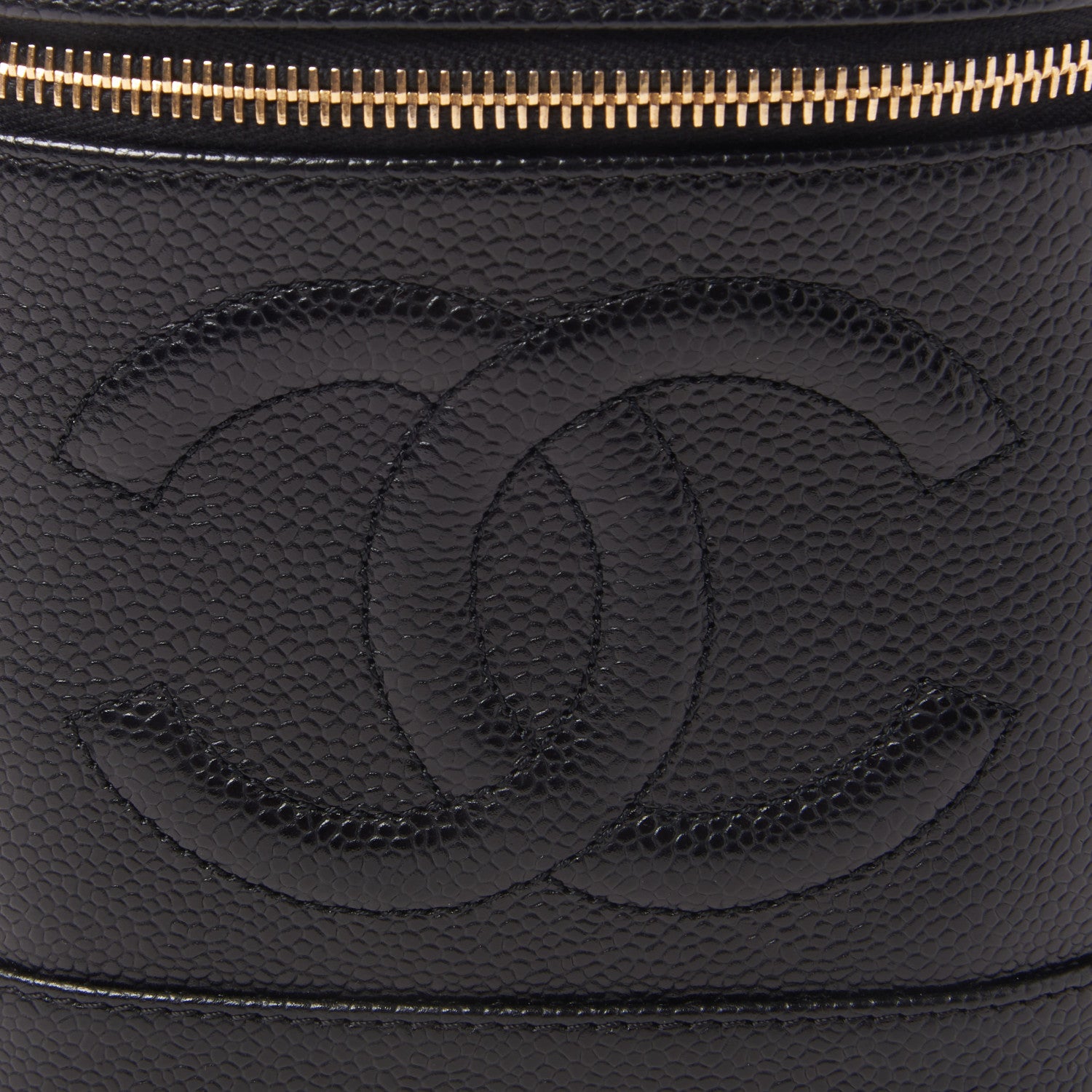 Chanel Caviar Vanity Cosmetic Case Black 7 of 9