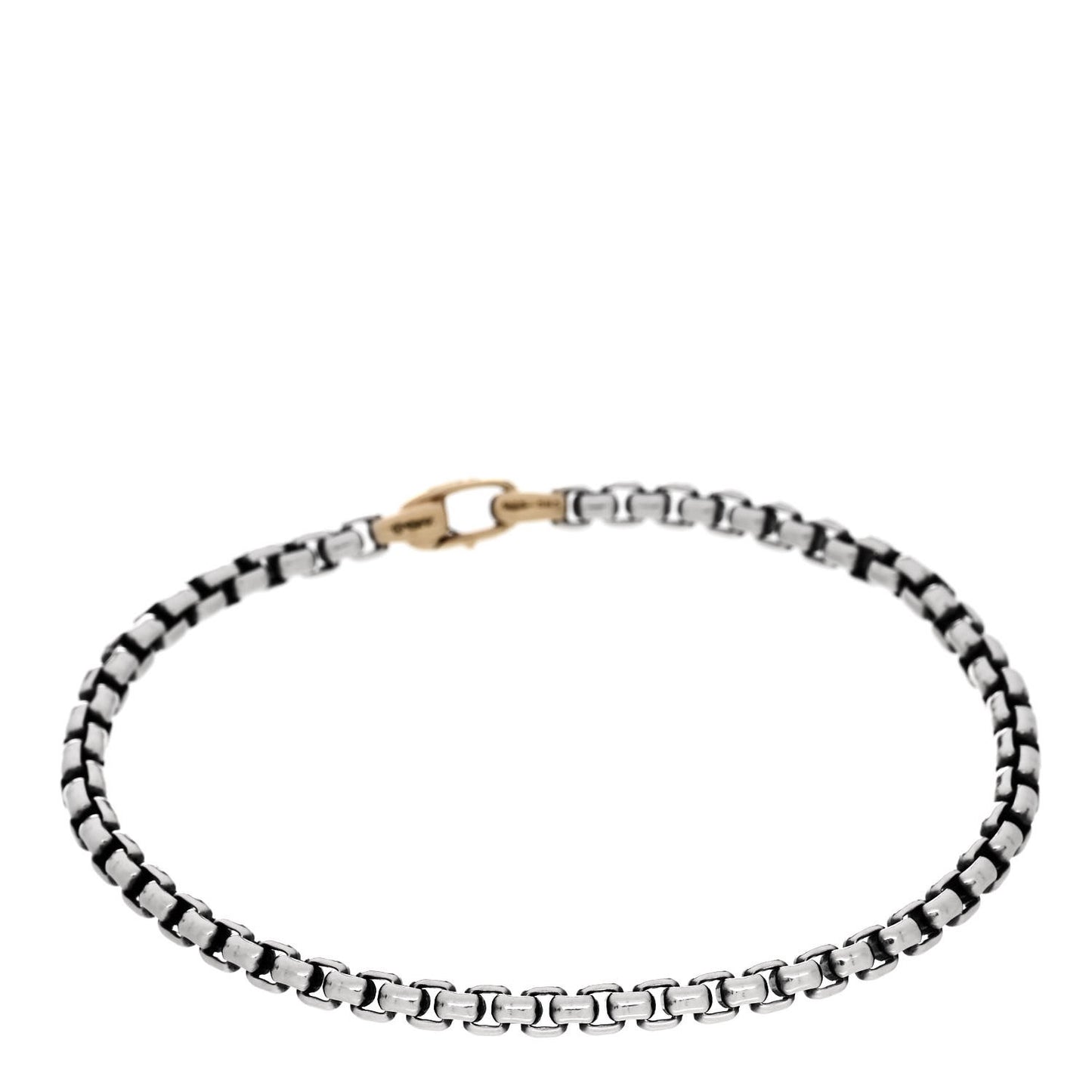 Sterling Silver 14K Yellow Gold 4mm Bel Aire Chain Bracelet