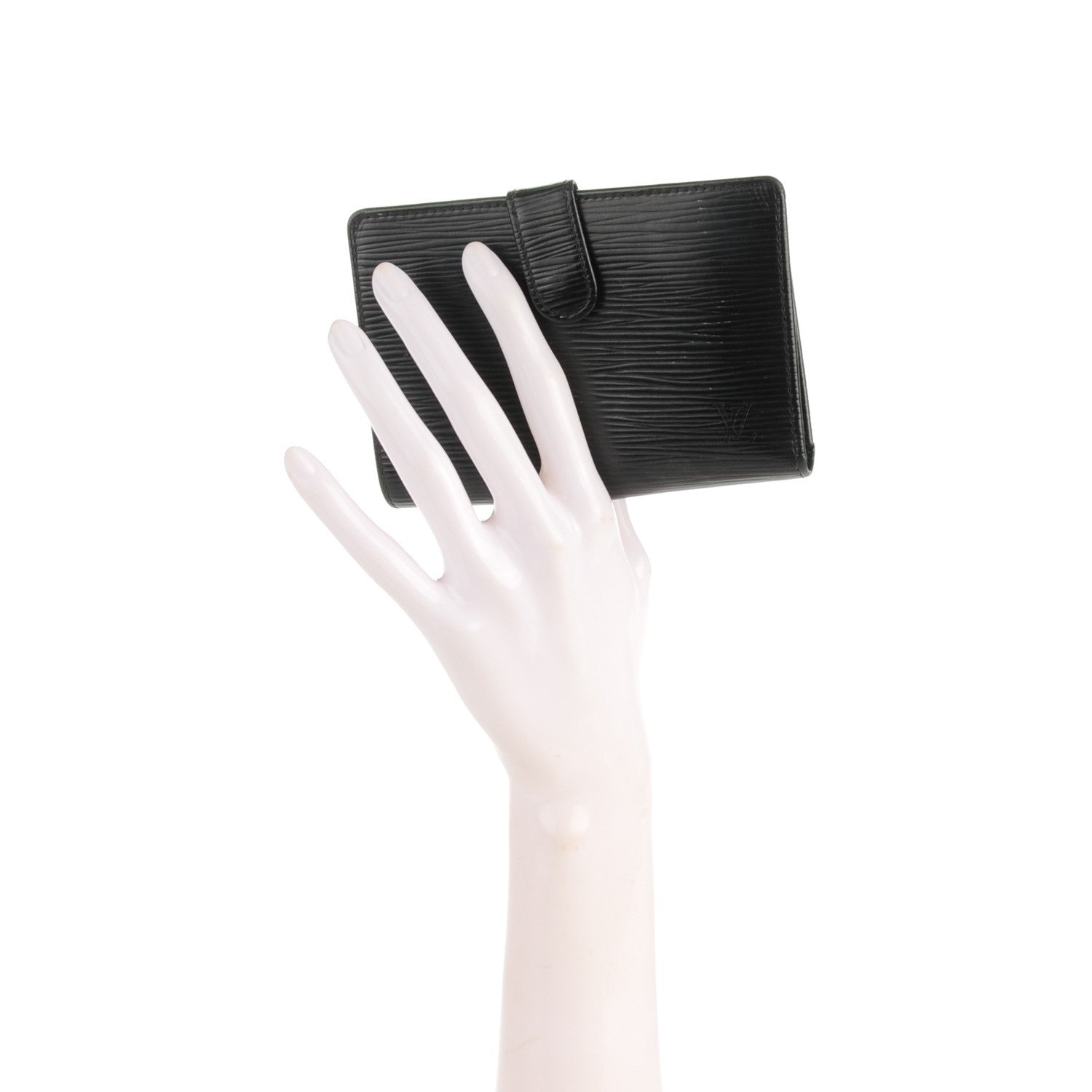 Louis Vuitton Epi French Purse Wallet Black 2 of 8