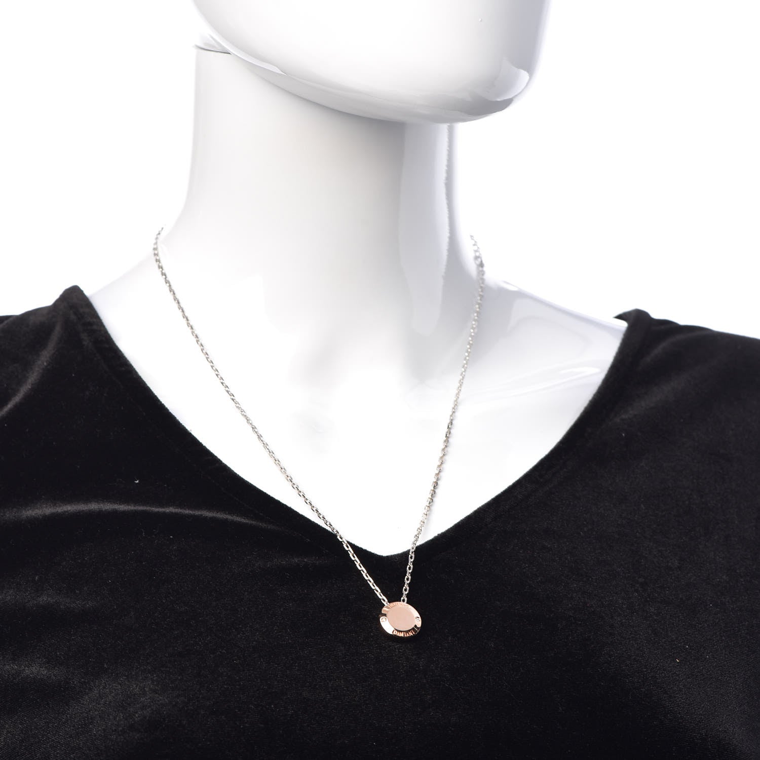 Damiani 18K White Pink Gold Diamond Blasoni Pendant Necklace 2 of 7