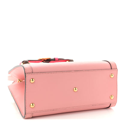 Gucci Wonka Grain Calfskin Mini Diana Tote Bag Wild Rose Fuxia Fluo 4 of 11