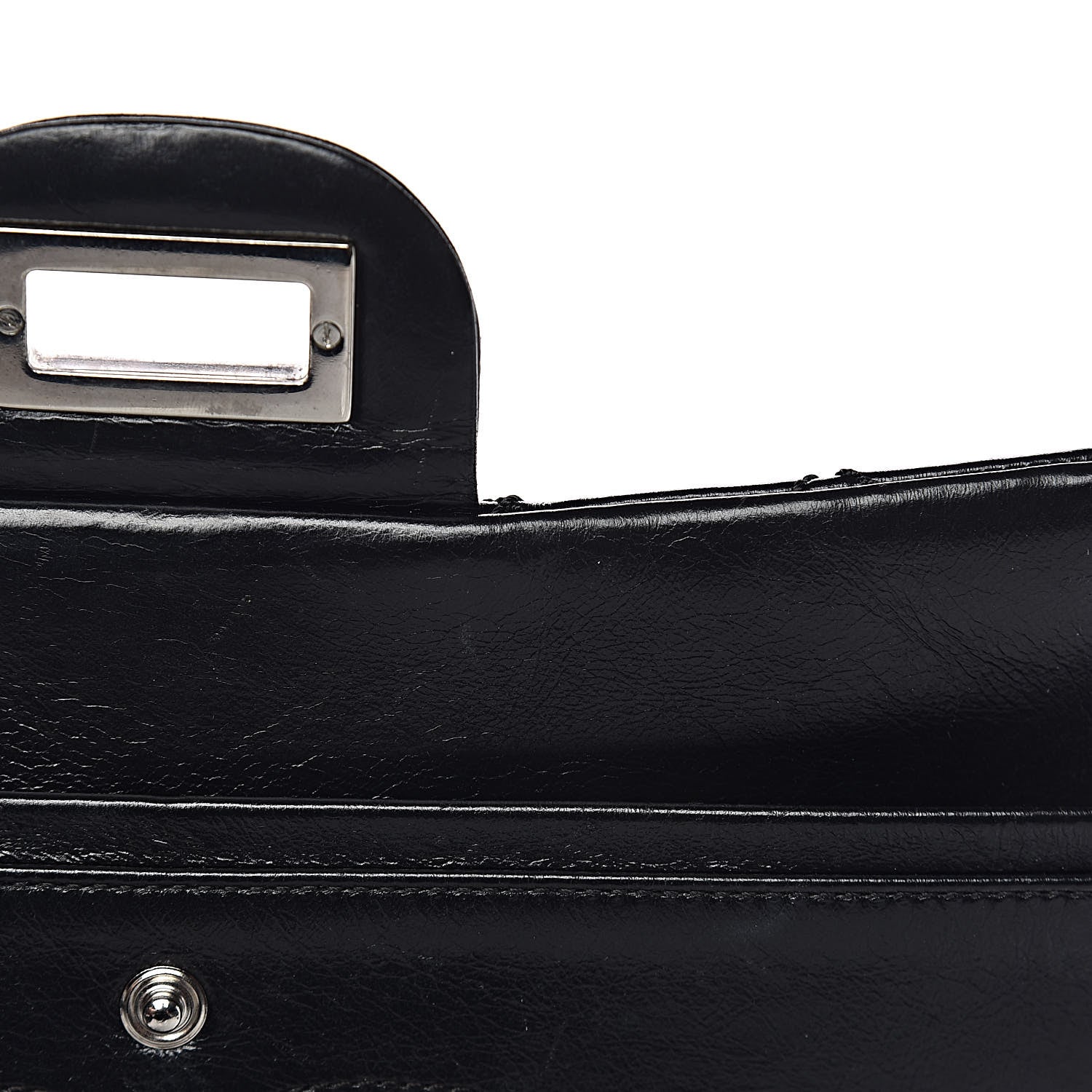 Chanel Glazed Calfskin Quilted Surpique 2.55 Reissue Black 9 of 17