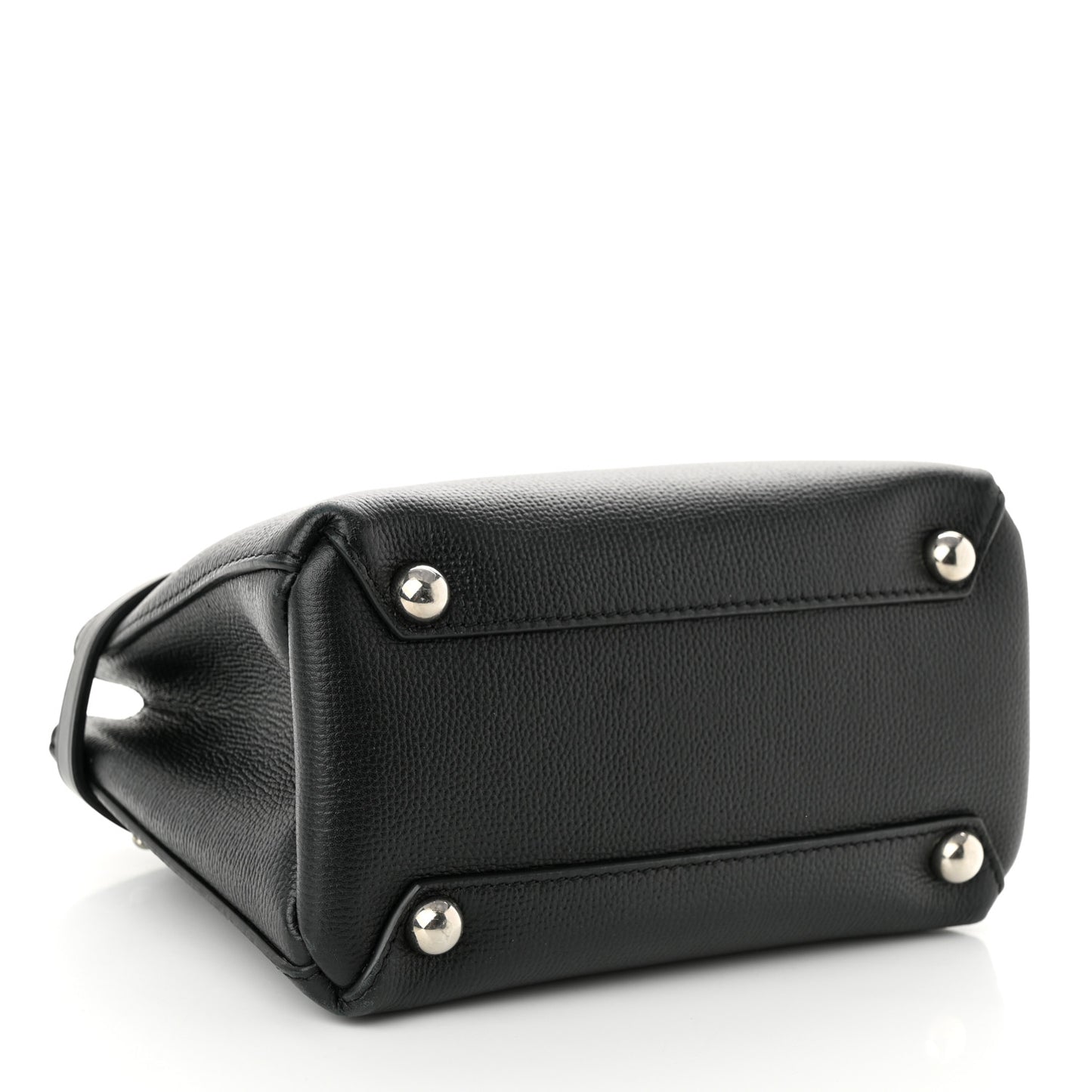 Grainy Calfskin House Check Baby Banner Tote Black