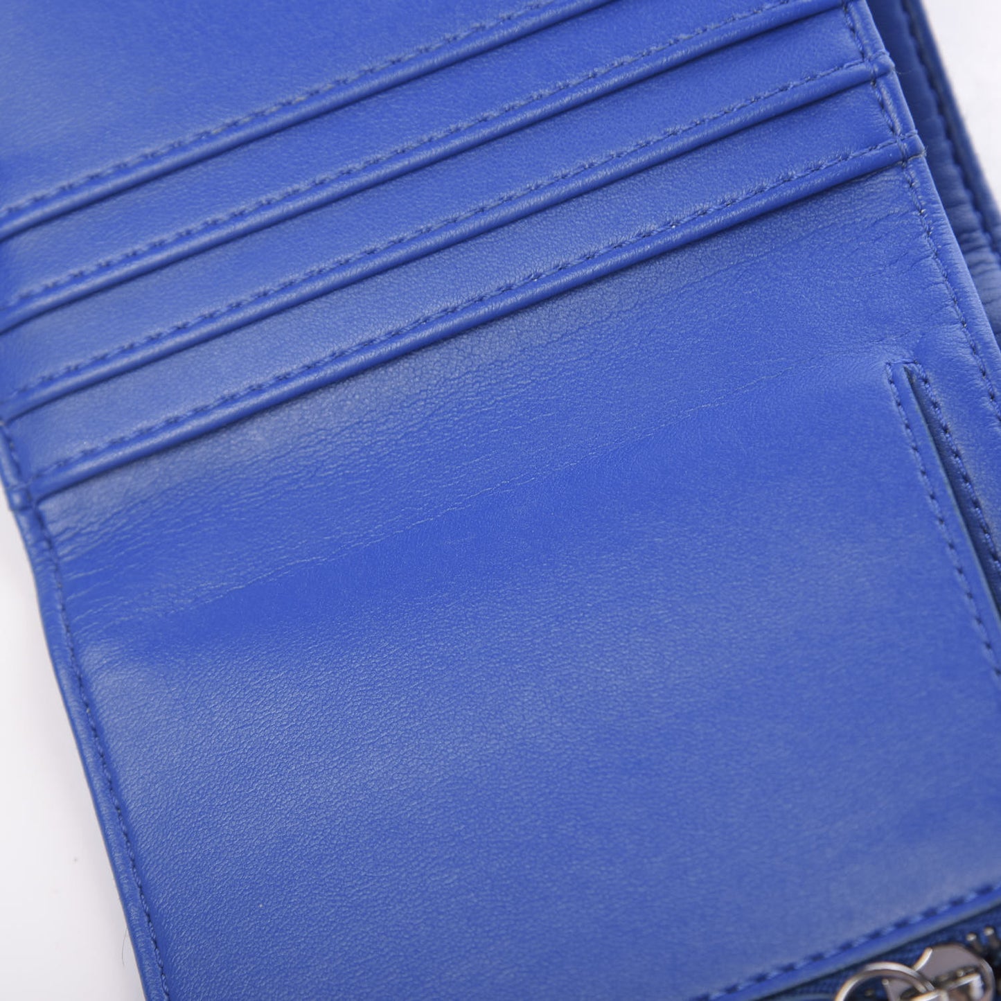 Shaggy Deer Small Falabella Wallet Blue