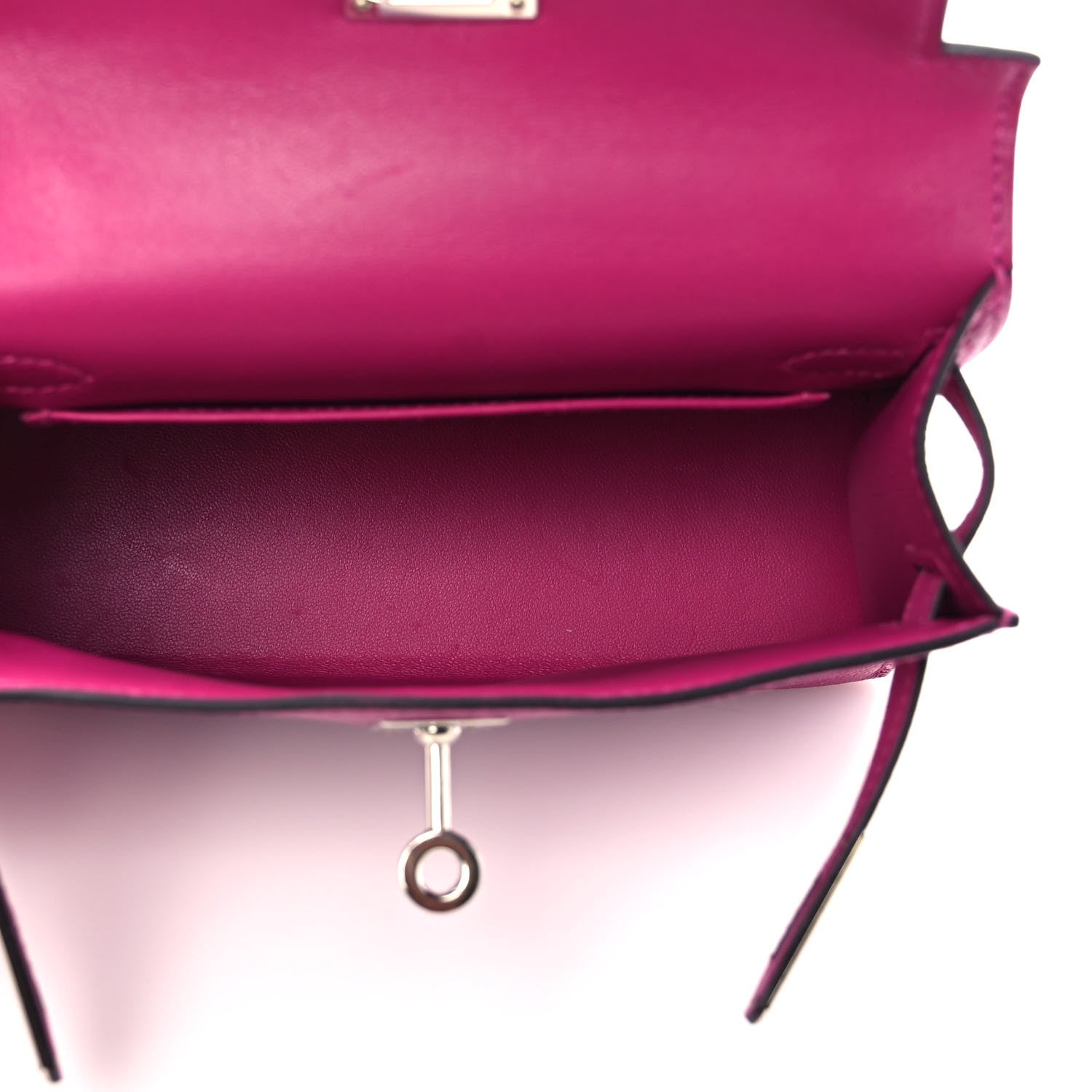 Hermes Chevre Mysore Mini Kelly Sellier 20 Rose Pourpre 5 of 8