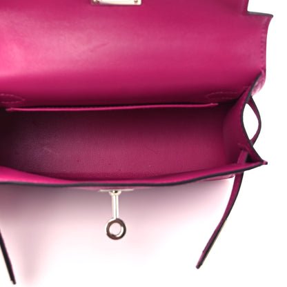 Hermes Chevre Mysore Mini Kelly Sellier 20 Rose Pourpre 5 of 8