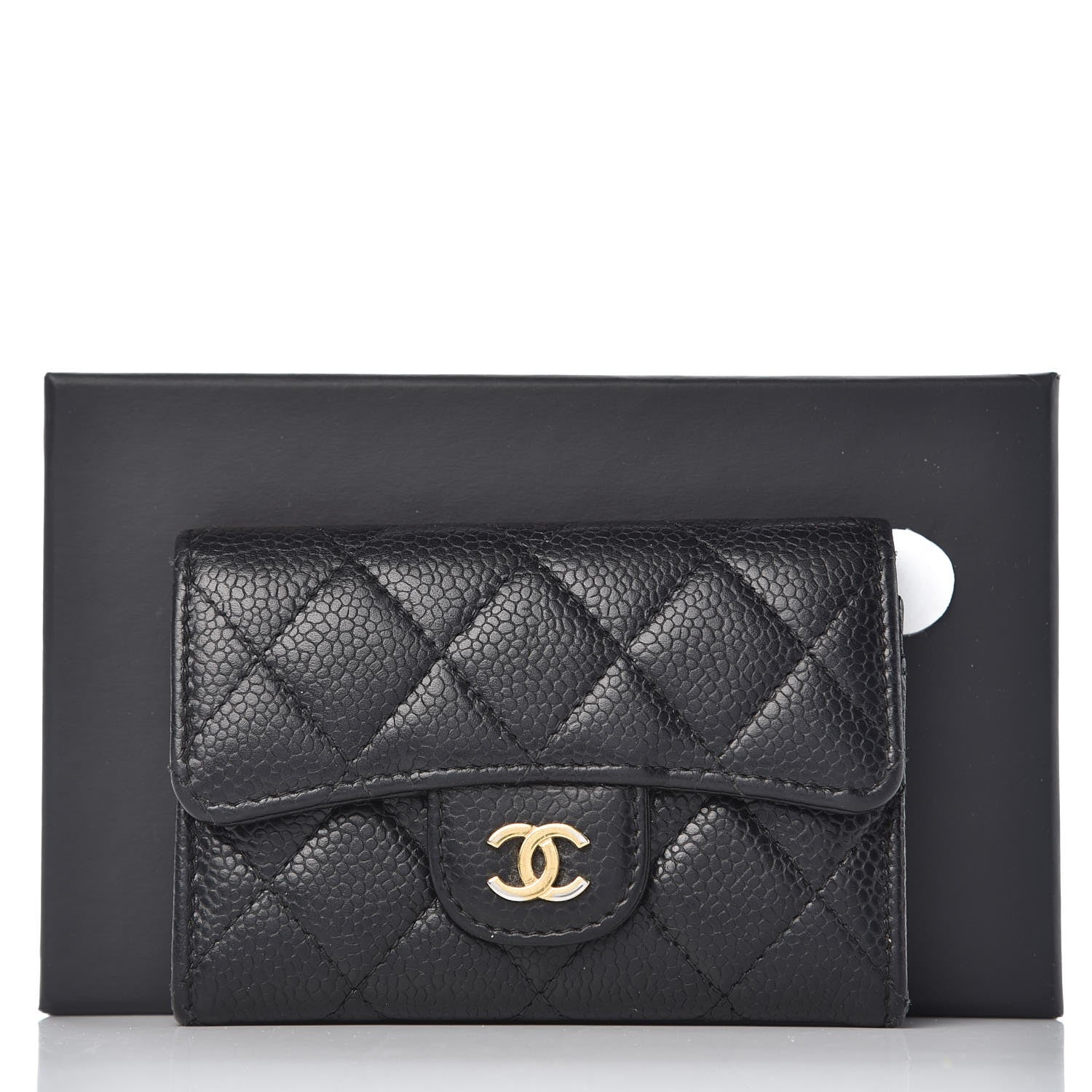 Chanel Caviar Quilted Flap Card Holder Black 10 of 10