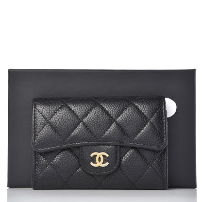 Chanel Caviar Quilted Flap Card Holder Black 10 of 10