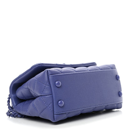 Chanel Caviar Quilted Incognito Extra Mini Coco Handle Flap Blue 3 of 4