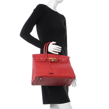 Hermes Courchevel Birkin 35 Rouge Casaque 2 of 35