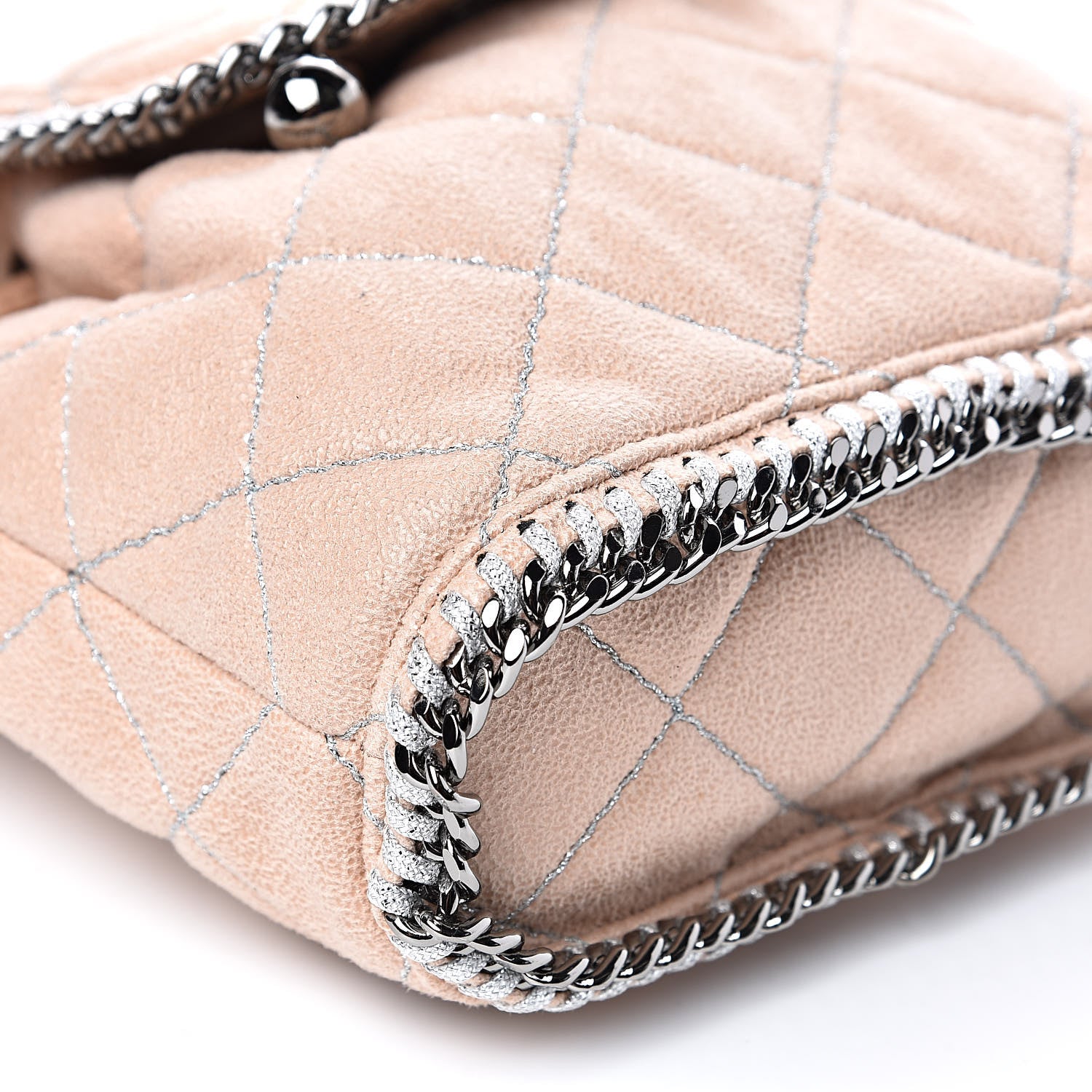 Stella McCartney Shaggy Deer Quilted Mini Falabella Backpack Powder 8 of 9