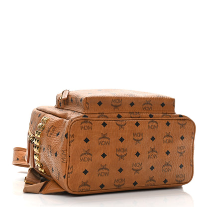 MCM Visetos Small Side Stud Stark Backpack Cognac 4 of 11