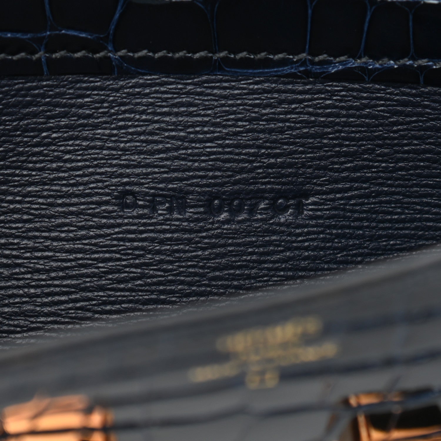 Hermes Shiny Alligator Constance Long Wallet Bleu Marine 7 of 7