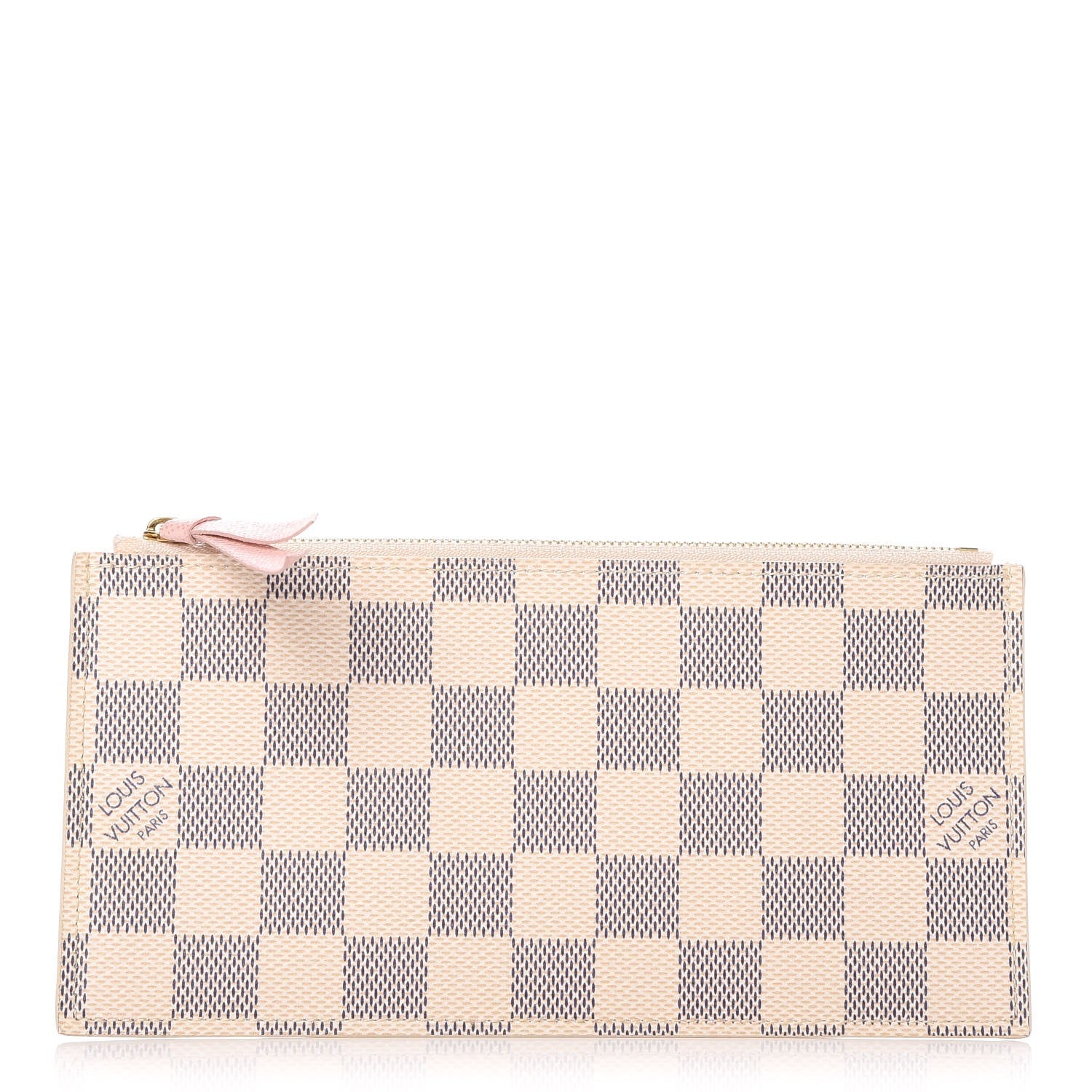 Louis Vuitton Damier Azur Felicie Chain Wallet Zippered Insert Rose Ballerine 1 of 6