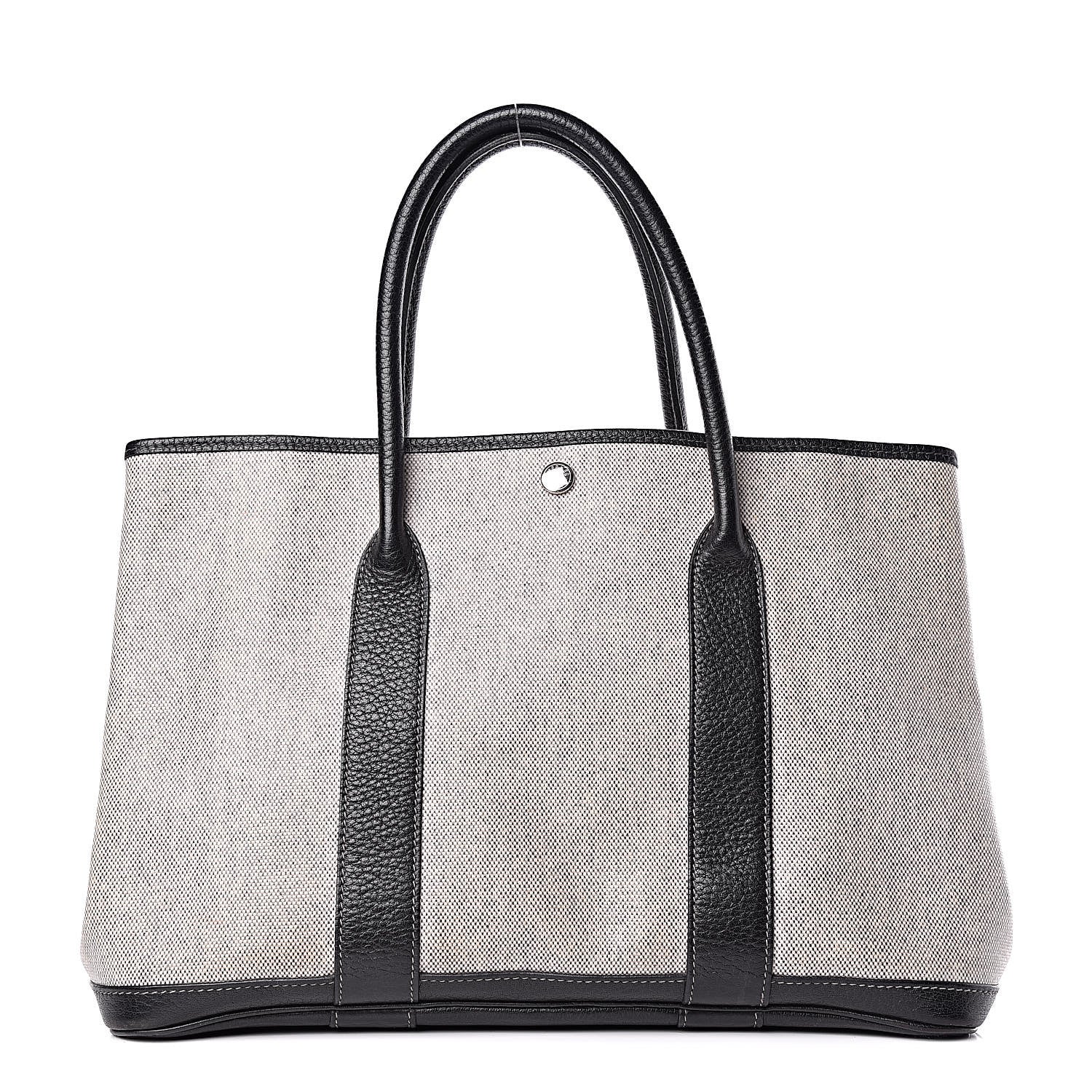 Hermes Buffle Skipper Toile Garden Party 36 MM Tote Black 1 of 8