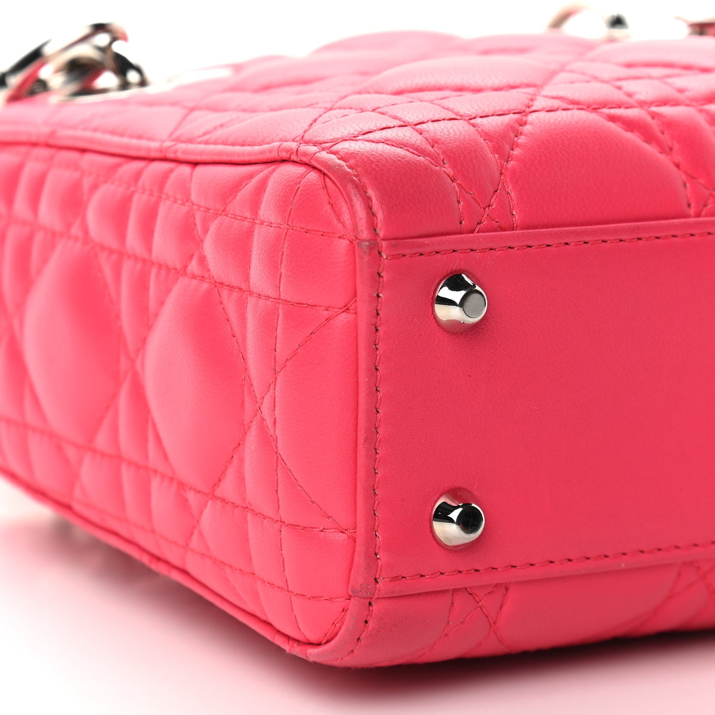 Lambskin Cannage Mini Lady Dior Pink
