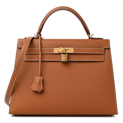Hermes Epsom Kelly Sellier 32 Gold 1 of 10