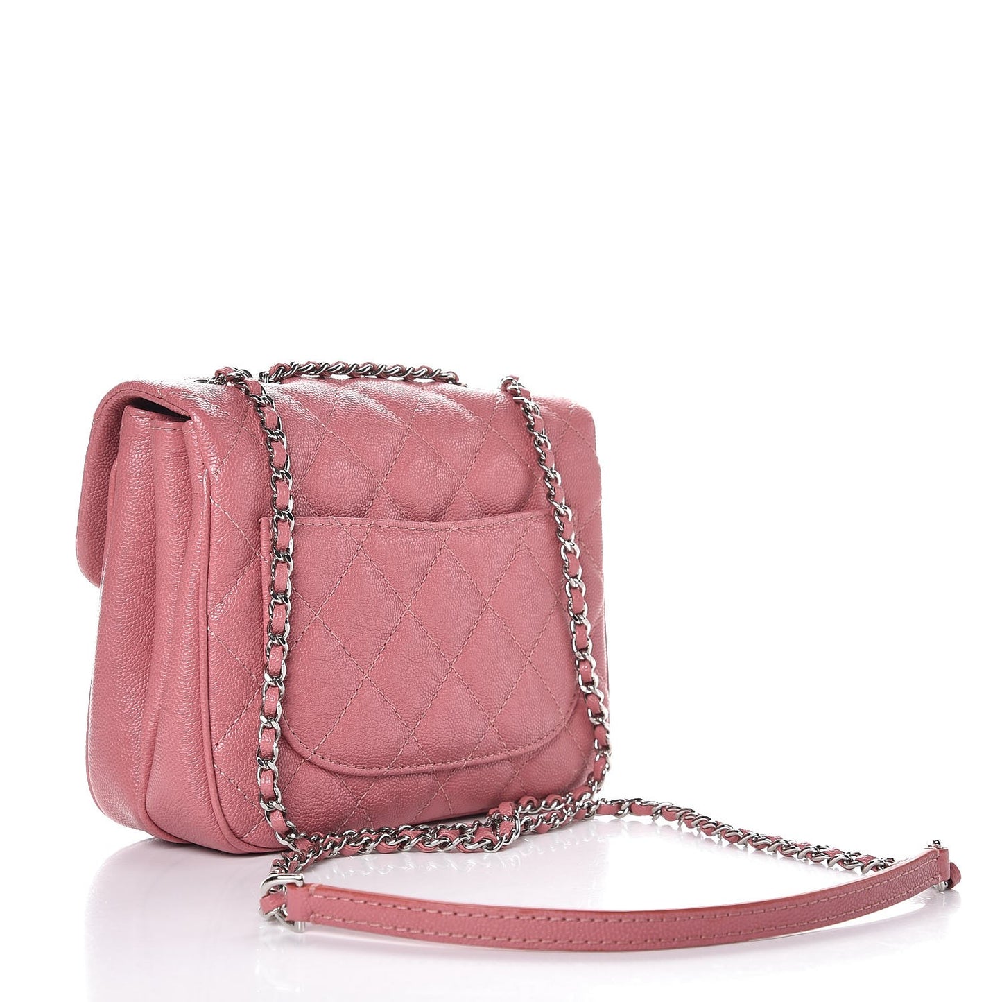 Caviar Quilted Small Urban Companion Flap Pink