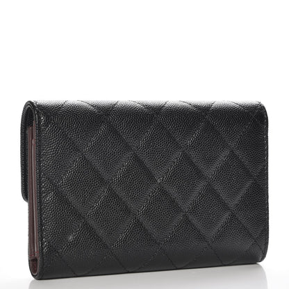 Chanel Caviar Quilted Small Flap Wallet Black 3 of 9