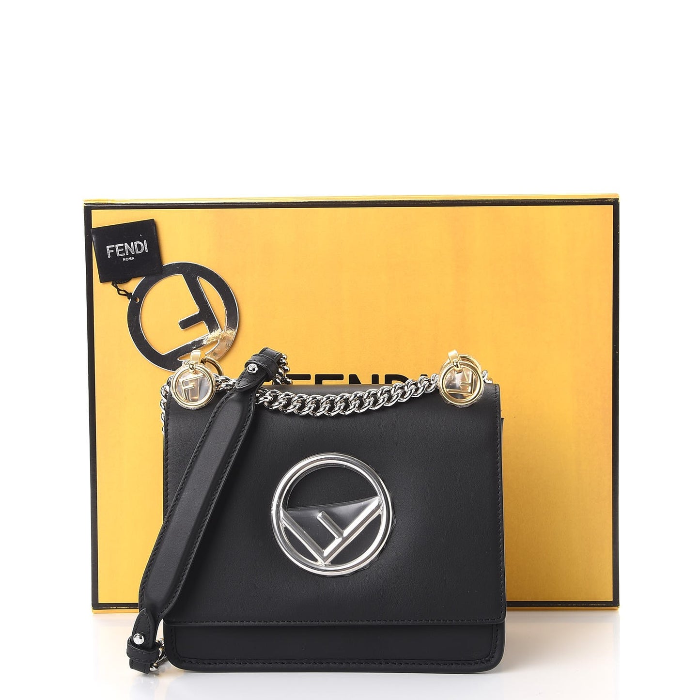 Vitello Century Opaco F is Fendi Small Kan I Shoulder Bag Black