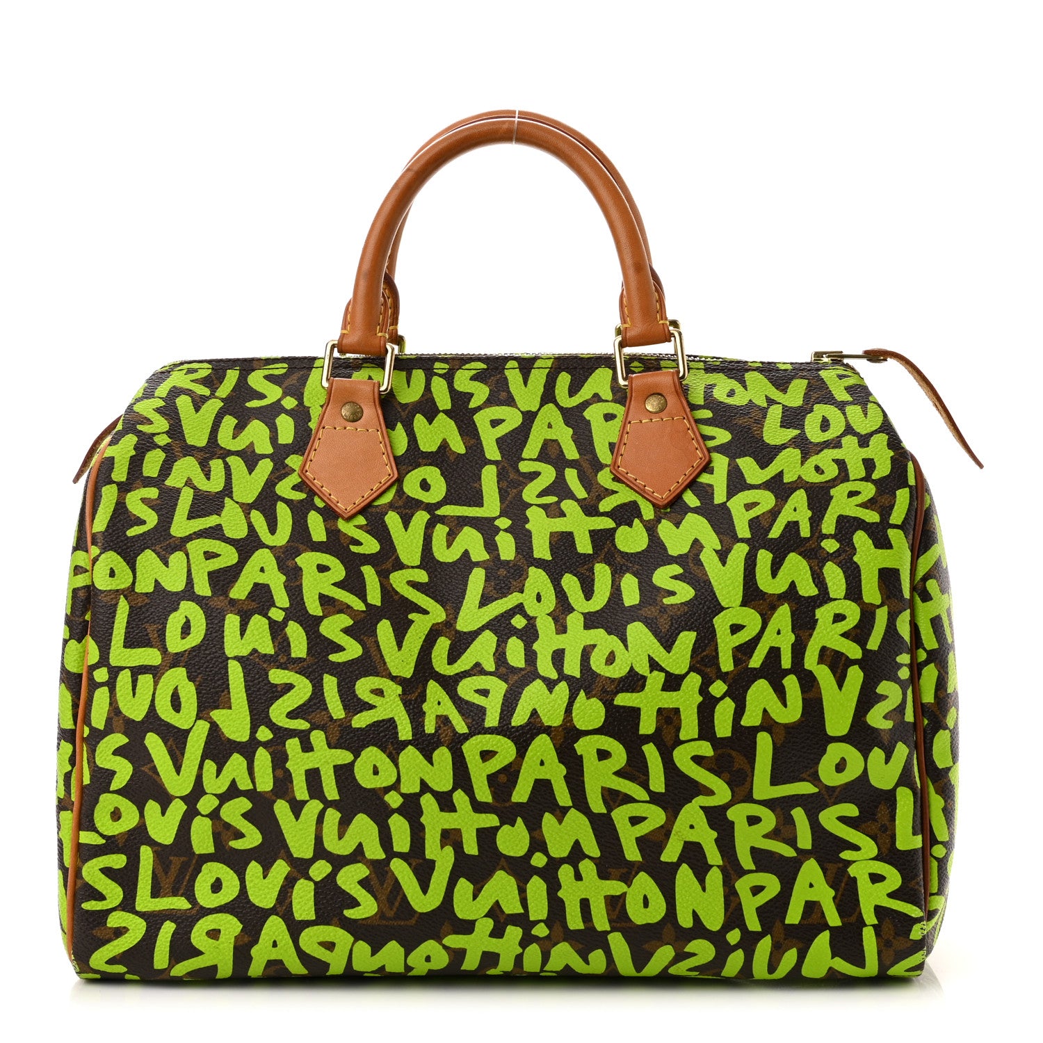 Louis Vuitton Monogram Graffiti Speedy 30 Green 1 of 10